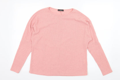 SheIn Womens Pink  Jersey Basic T-Shirt Size S