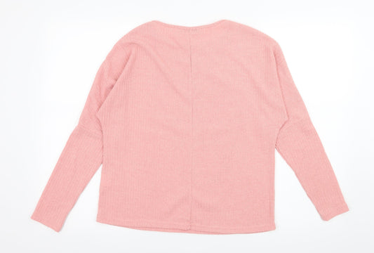 SheIn Womens Pink  Jersey Basic T-Shirt Size S