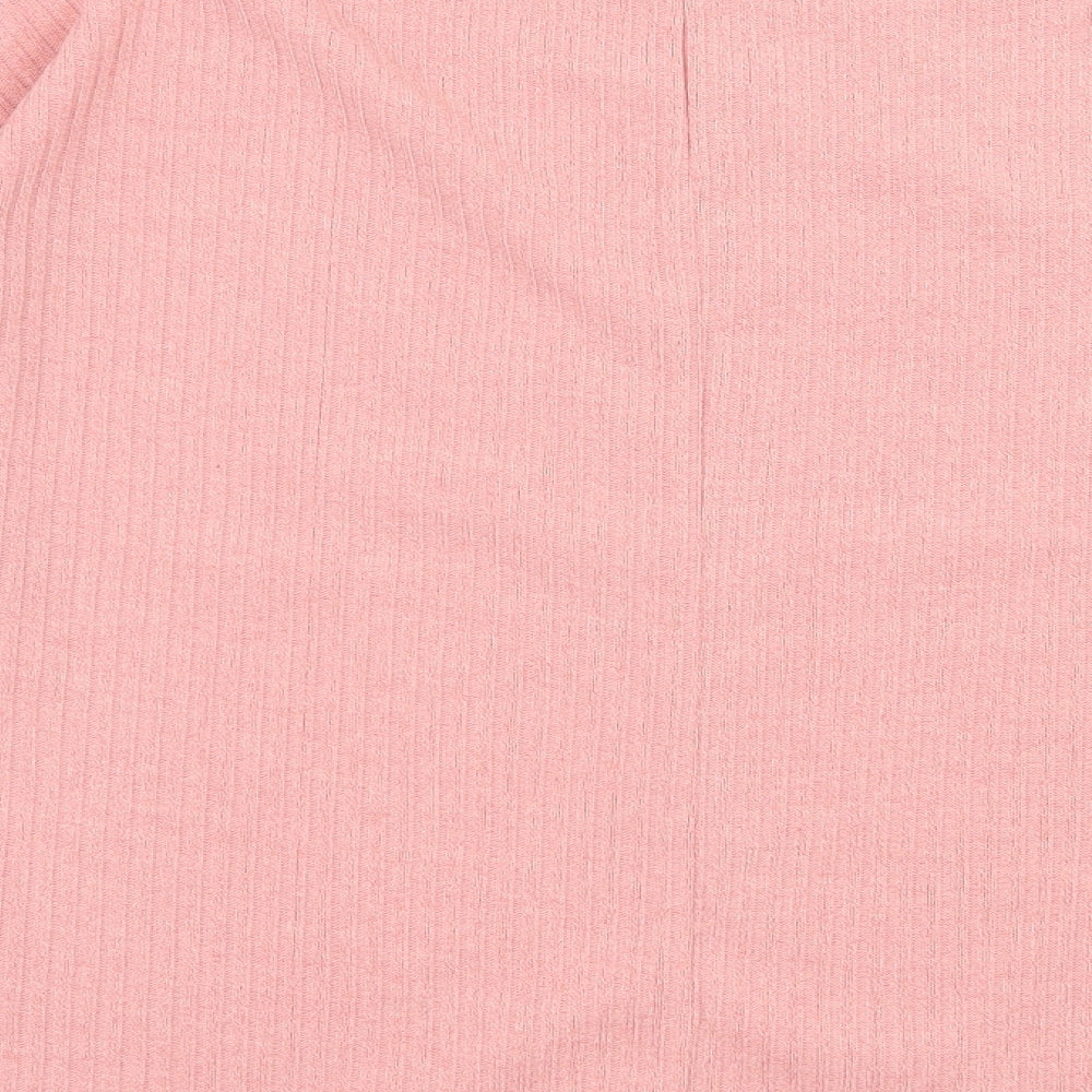 SheIn Womens Pink  Jersey Basic T-Shirt Size S
