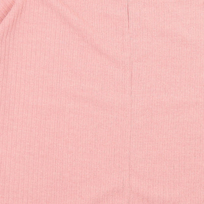 SheIn Womens Pink  Jersey Basic T-Shirt Size S