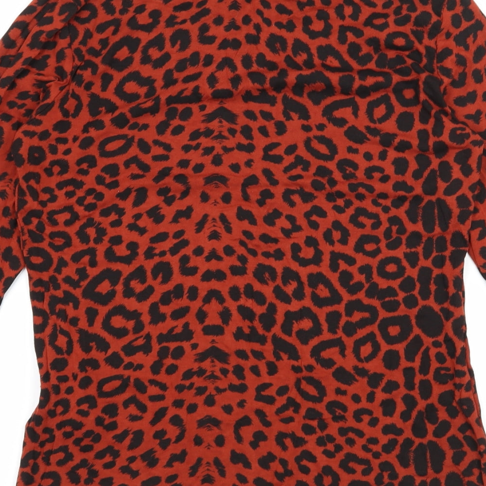 Womens UK Size 12 Boohoo Brown Basic T-Shirt