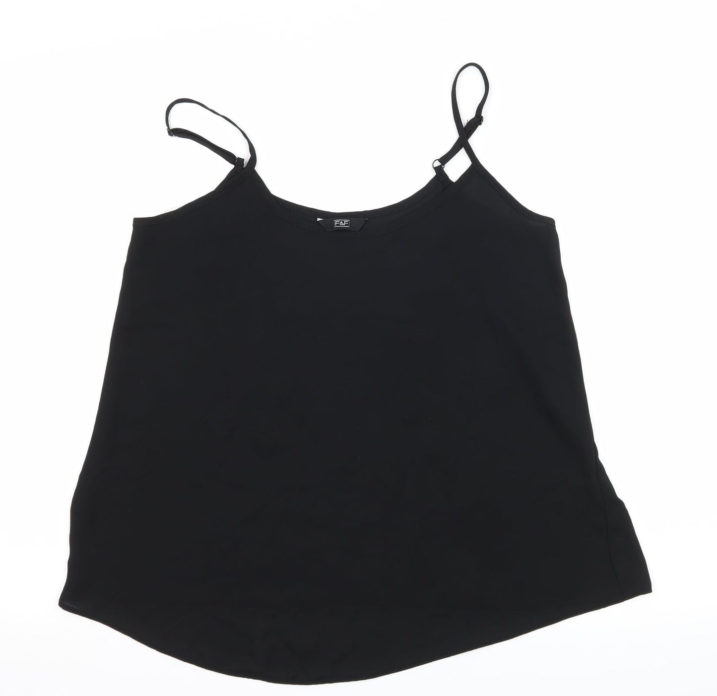 F&F Womens Black Striped  Basic Tank Size 10