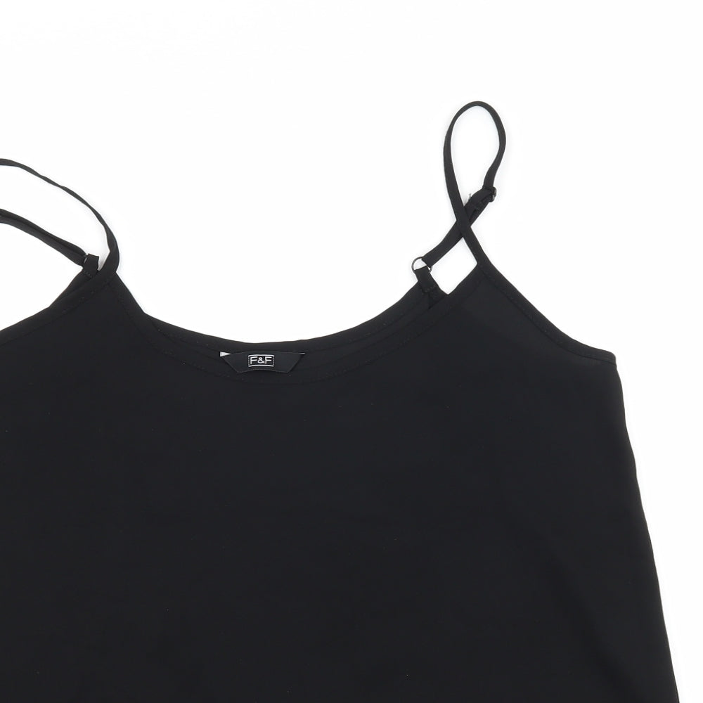 F&F Womens Black Striped  Basic Tank Size 10