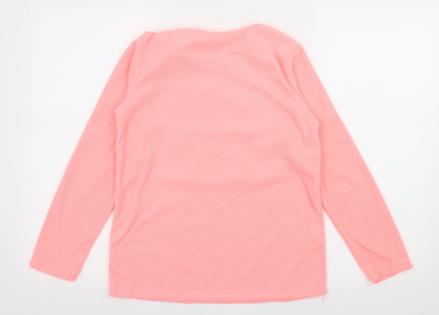 Primark Girls Pink Geometric Fleece Top Pyjama Top Size 11-12 Years  - Girl Power