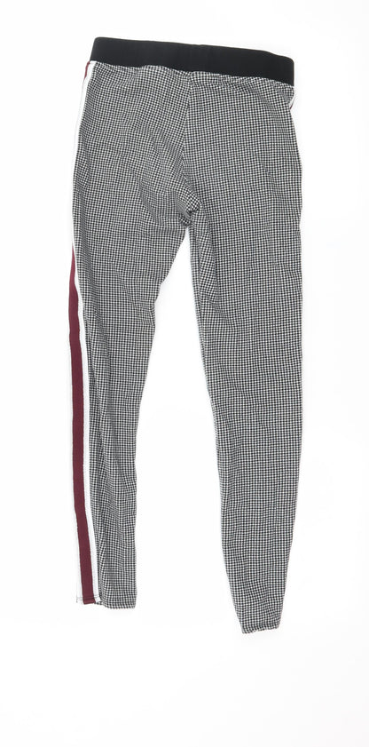 H&M Girls Multicoloured Houndstooth Jersey Jogger Trousers Size 12 Years - Leggings