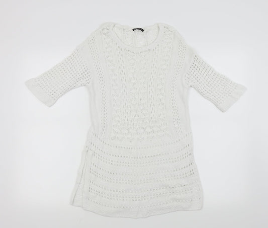 Warehouse Womens White   Pullover Jumper Size 6