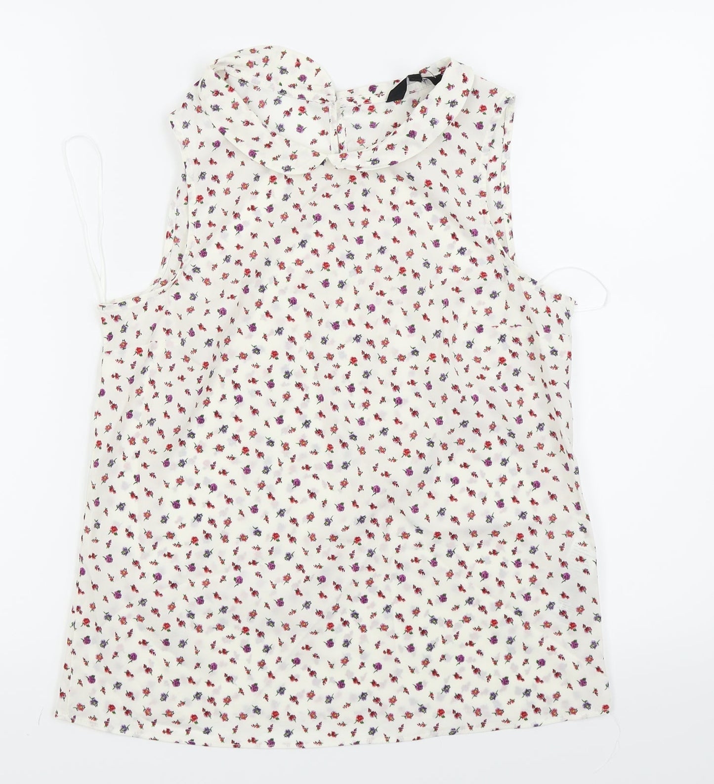 Womens UK Size 8 New Look White Camisole Blouse