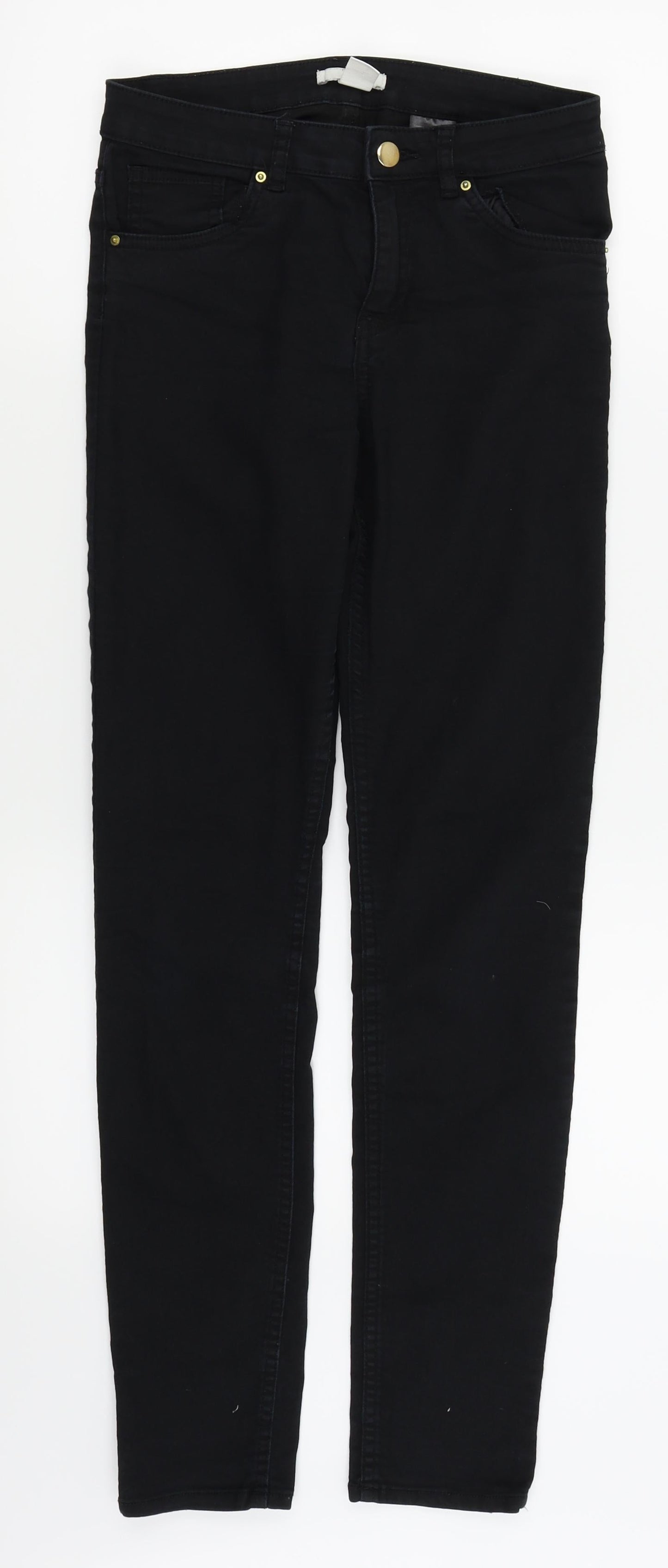 Womens UK Size 6 H&M Regular Fit Skinny Black Jeans