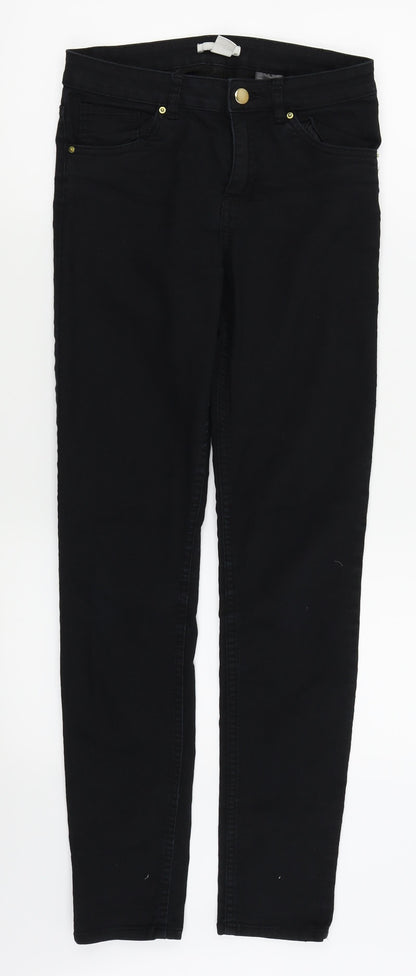 Womens UK Size 6 H&M Regular Fit Skinny Black Jeans