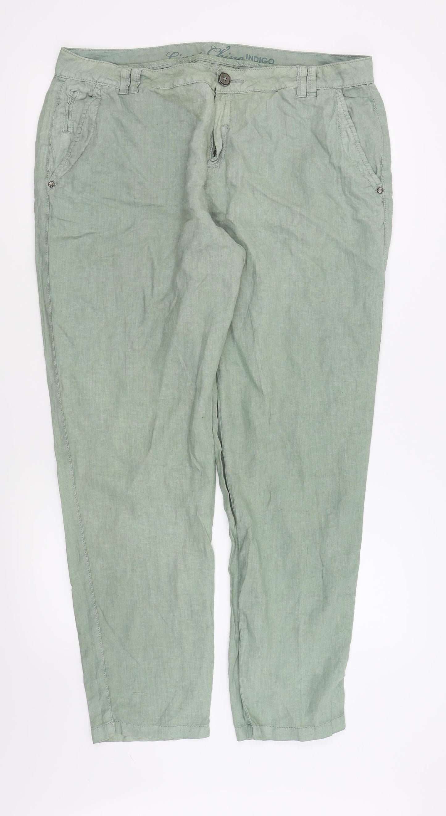 Womens UK Size 36 in pre worn Regular Fit  Green Trousers