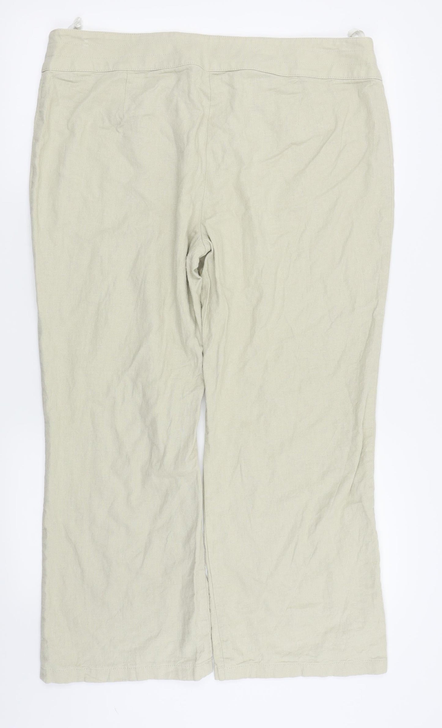 m&s Womens Beige   Trousers  Size 18 L24.5 in