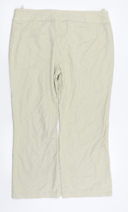 m&s Womens Beige   Trousers  Size 18 L24.5 in