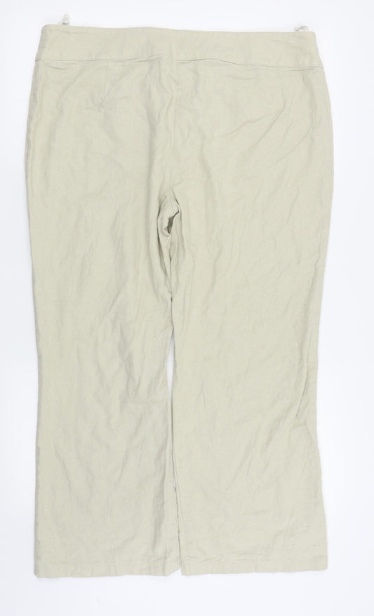 m&s Womens Beige   Trousers  Size 18 L24.5 in