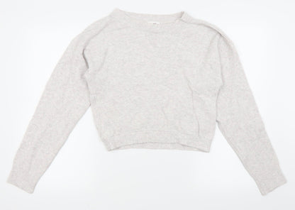 Shrinking Violet Womens White   Pullover Jumper Size S