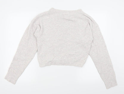 Shrinking Violet Womens White   Pullover Jumper Size S