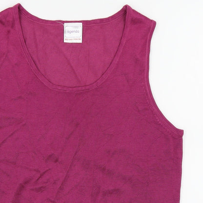 Agenda Womens Purple   Basic Tank Size 18