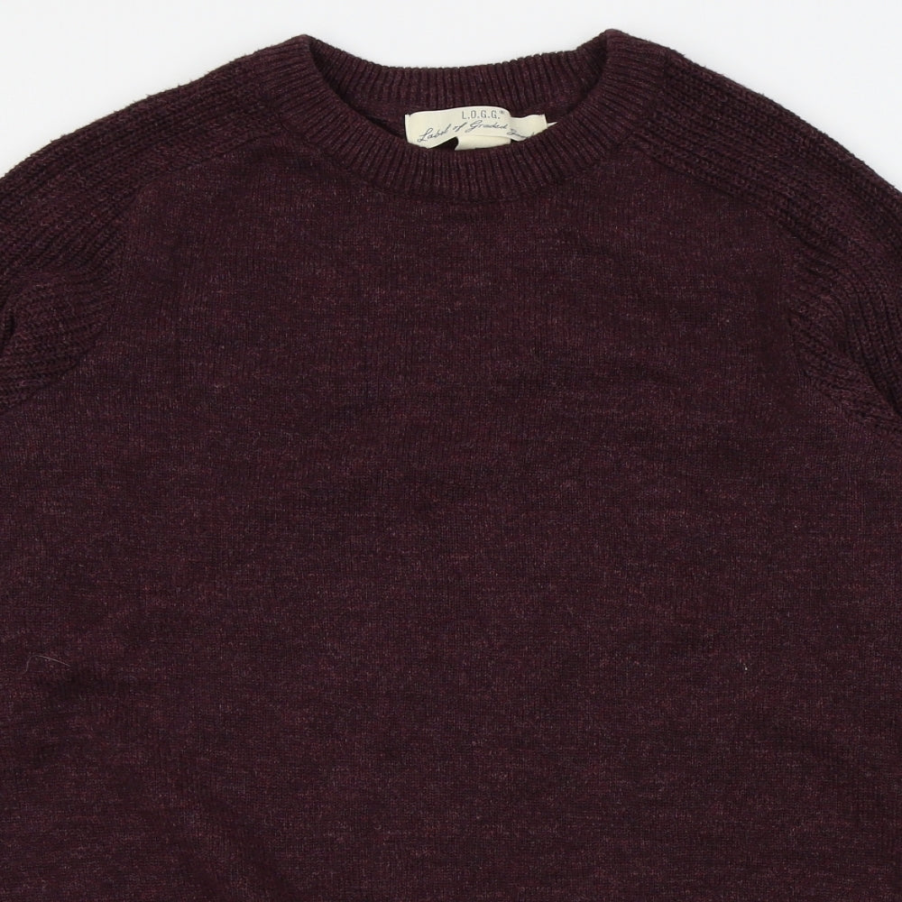LOGG Mens Purple   Pullover Jumper Size M