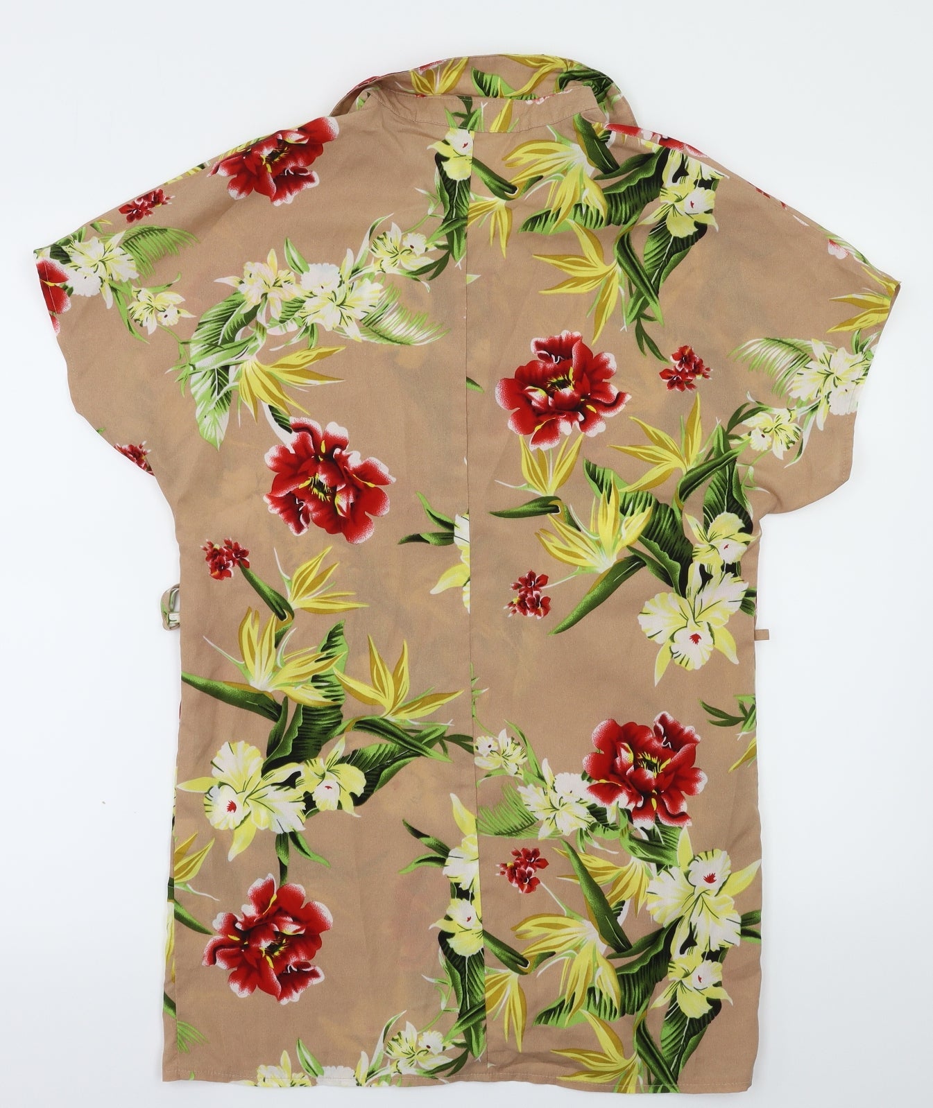 Miss Guided Womens Beige Floral  Basic T-Shirt Size 6