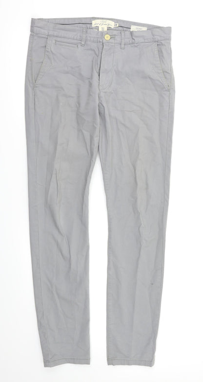 Womens UK Size 32 H&M Regular Fit  Grey Trousers