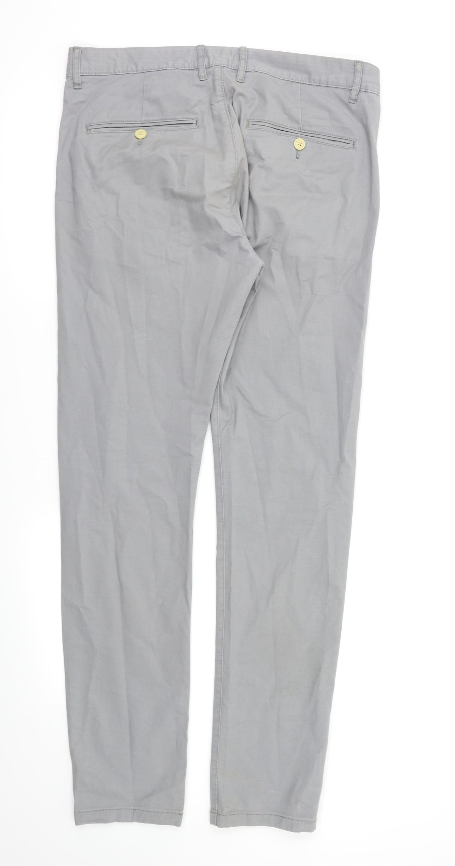 Womens UK Size 32 H&M Regular Fit  Grey Trousers