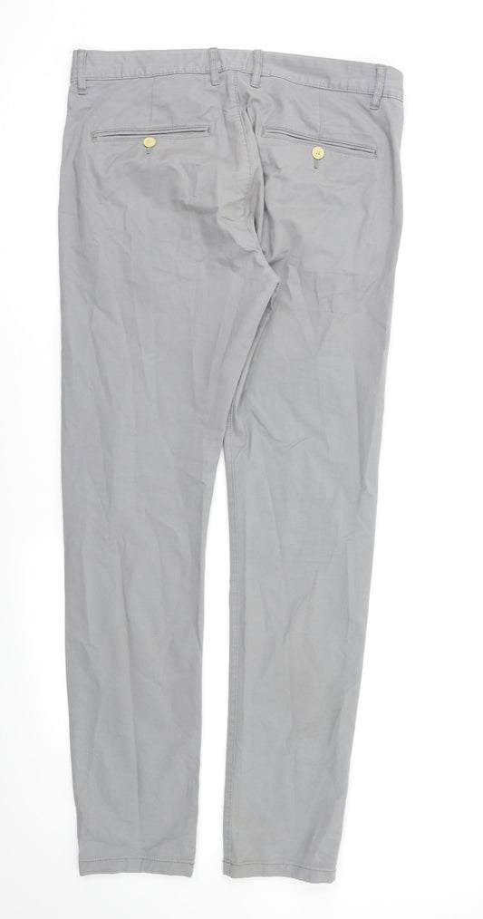Womens UK Size 32 H&M Regular Fit  Grey Trousers