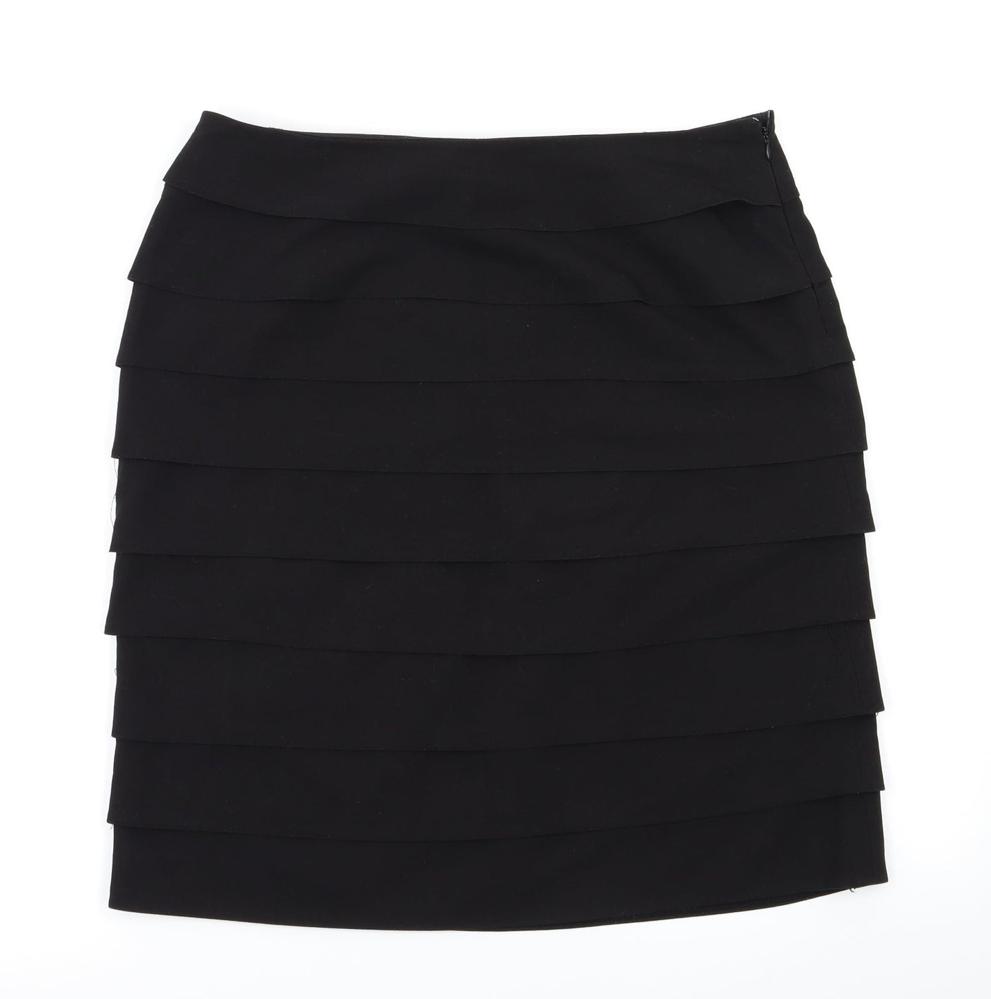 Larry Levine Womens Black   Flare Skirt Size 8