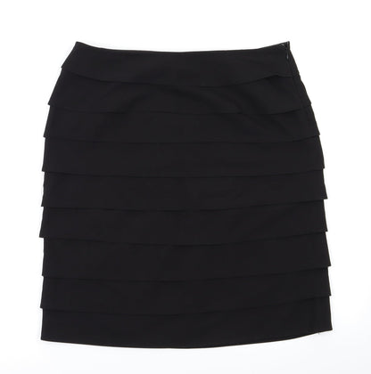 Larry Levine Womens Black   Flare Skirt Size 8