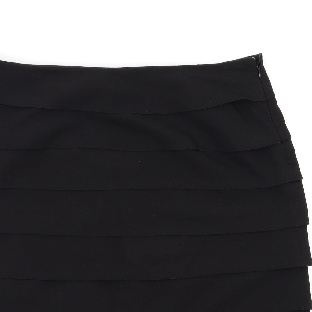 Larry Levine Womens Black   Flare Skirt Size 8