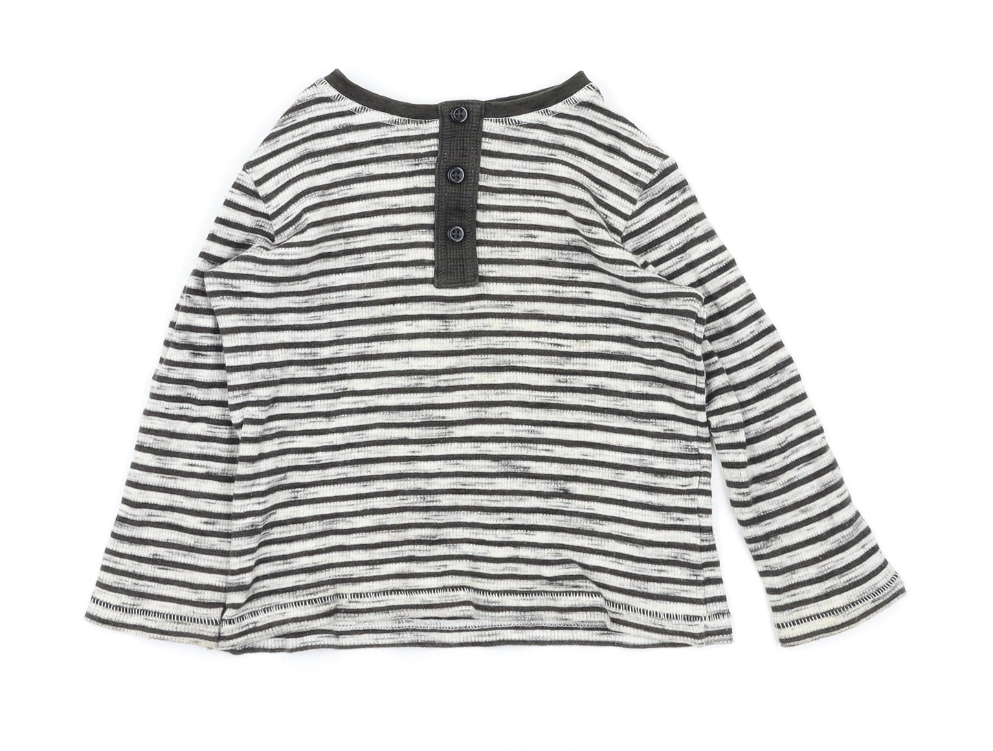 TU Boys Black Striped  Basic T-Shirt Size 12-18 Months
