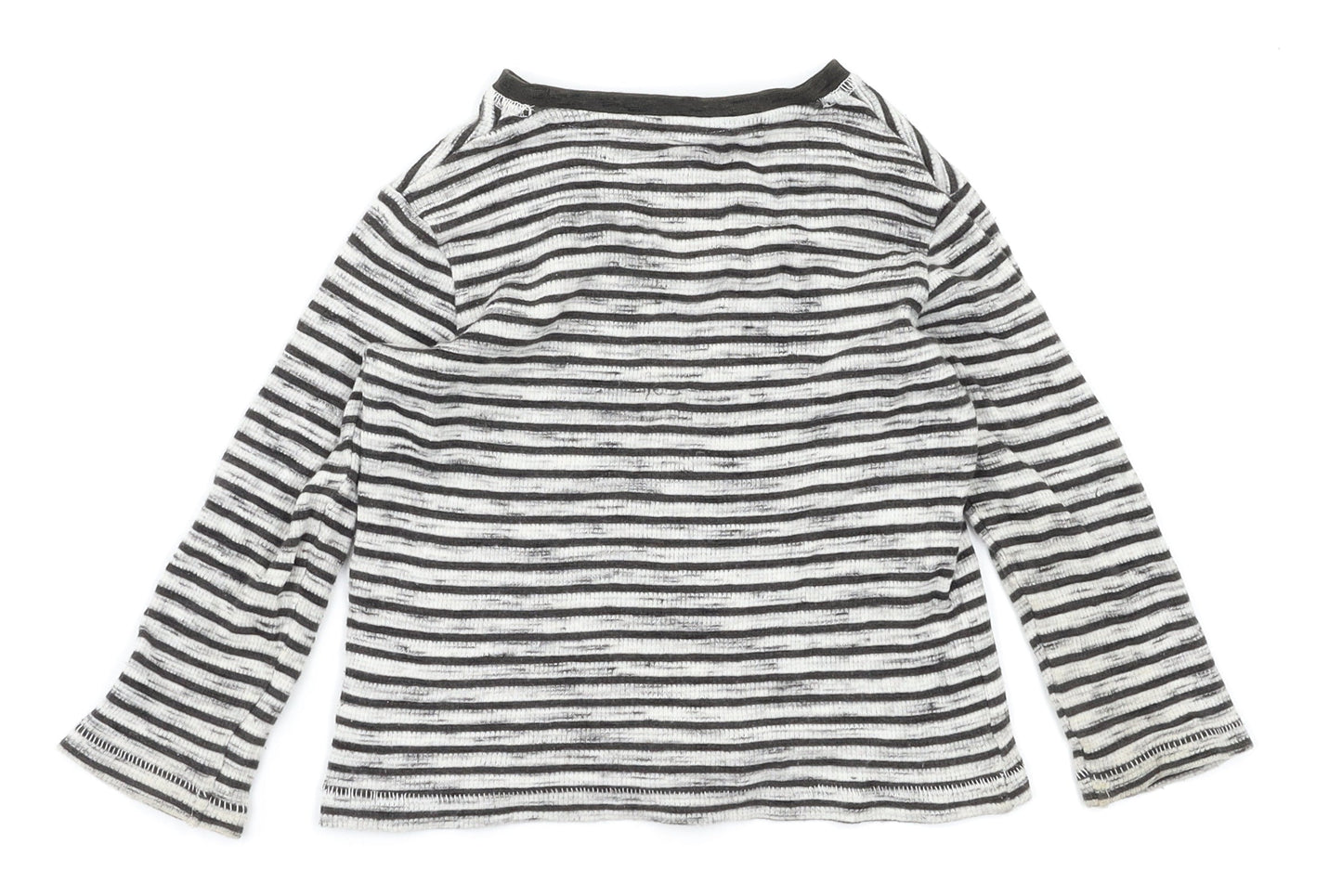 TU Boys Black Striped  Basic T-Shirt Size 12-18 Months