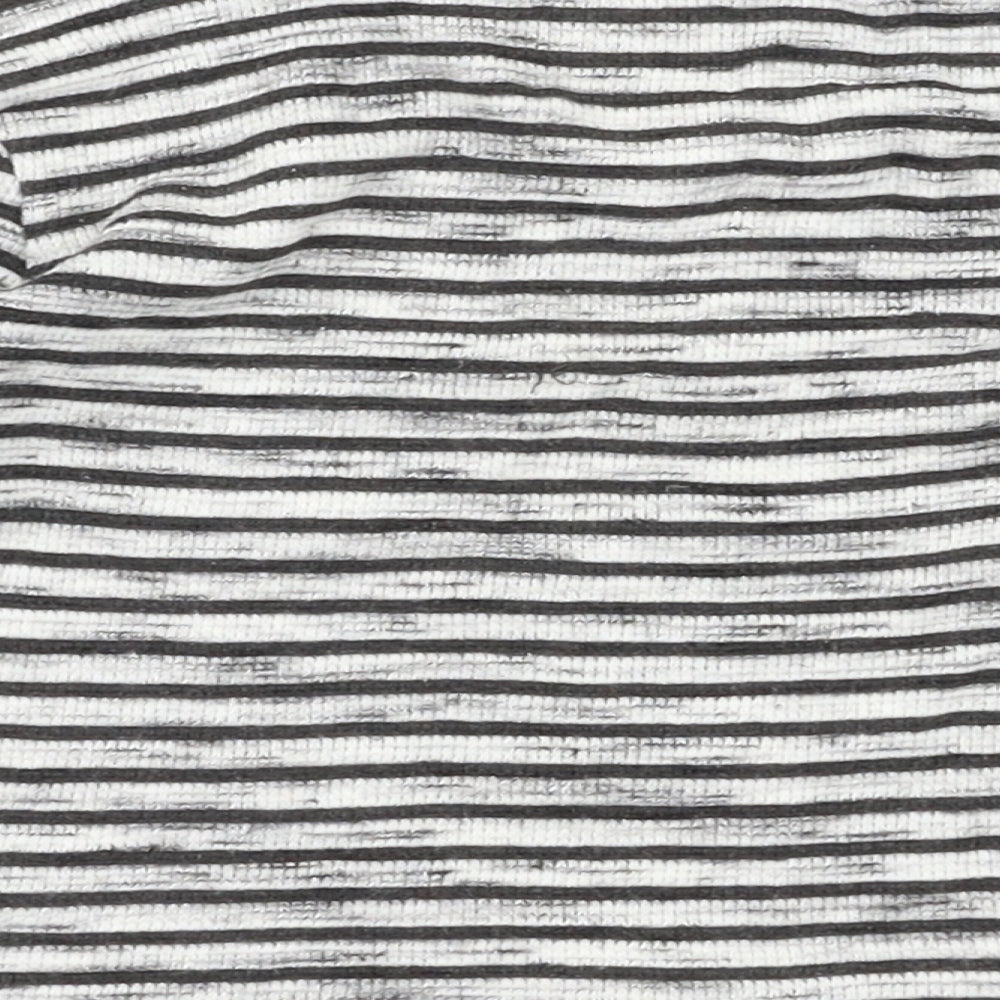 TU Boys Black Striped  Basic T-Shirt Size 12-18 Months
