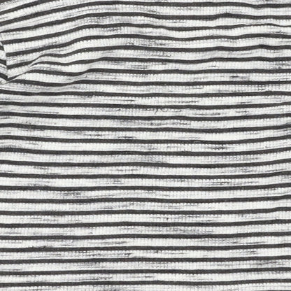 TU Boys Black Striped  Basic T-Shirt Size 12-18 Months