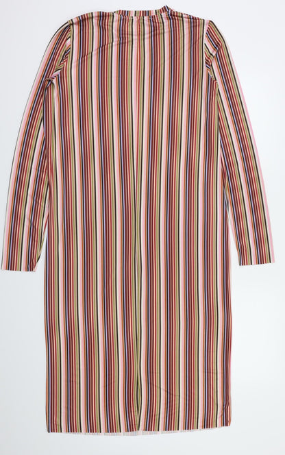 Zara Womens Multicoloured Striped  Fit & Flare  Size S