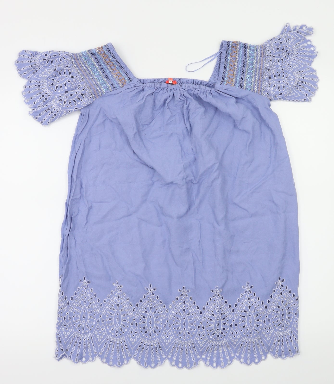 Womens UK Size S Resort Blue Basic Polo