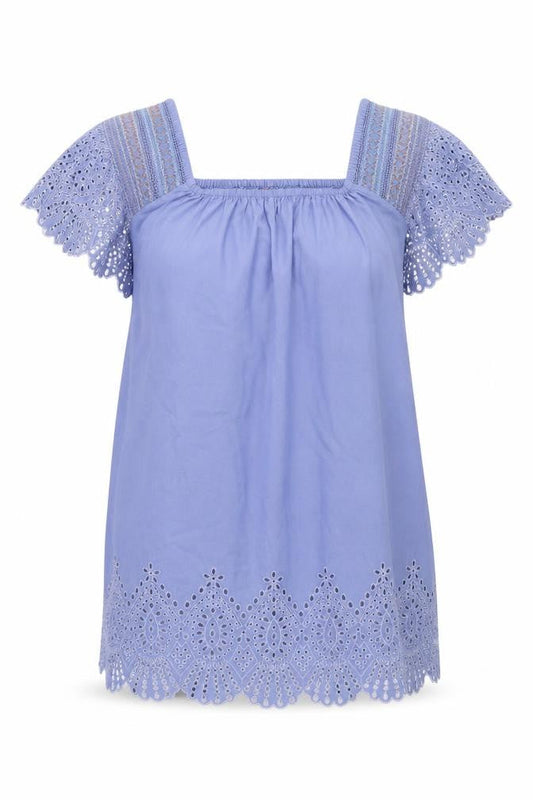 Womens UK Size S Resort Blue Basic Polo