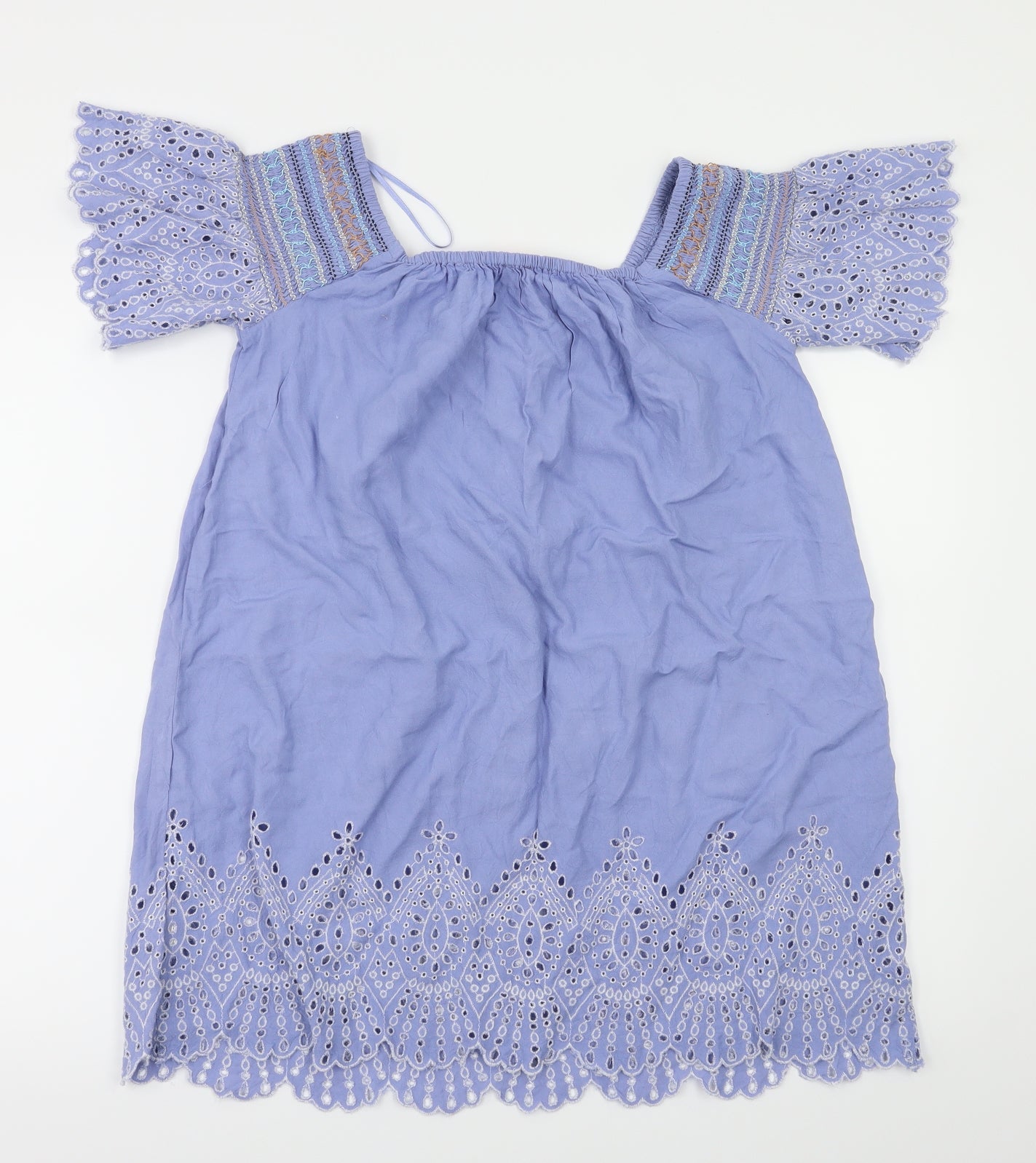 Womens UK Size S Resort Blue Basic Polo