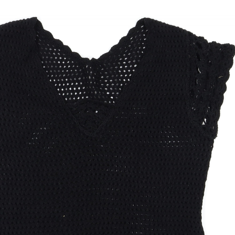 EVIE Womens Black   Basic T-Shirt Size 14