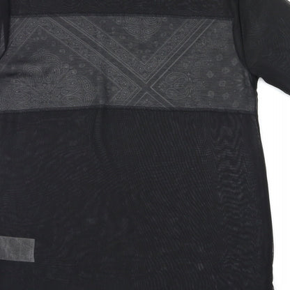 Womens UK Size XS Preworn Black Basic T-Shirt