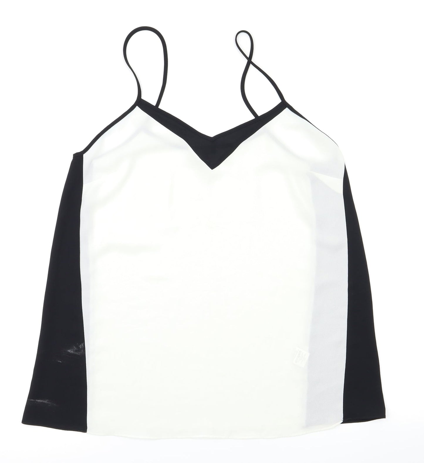 Womens UK Size 10 River Island Black Basic T-Shirt