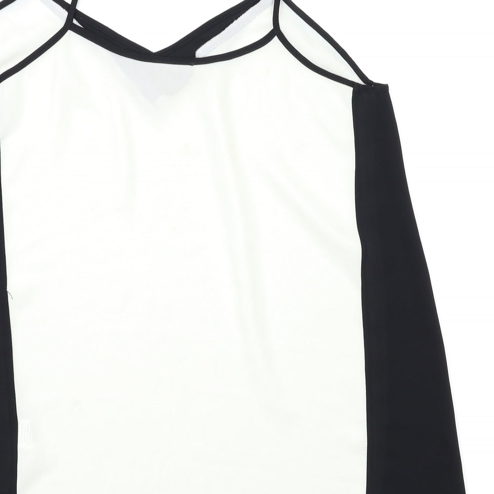 Womens UK Size 10 River Island Black Basic T-Shirt