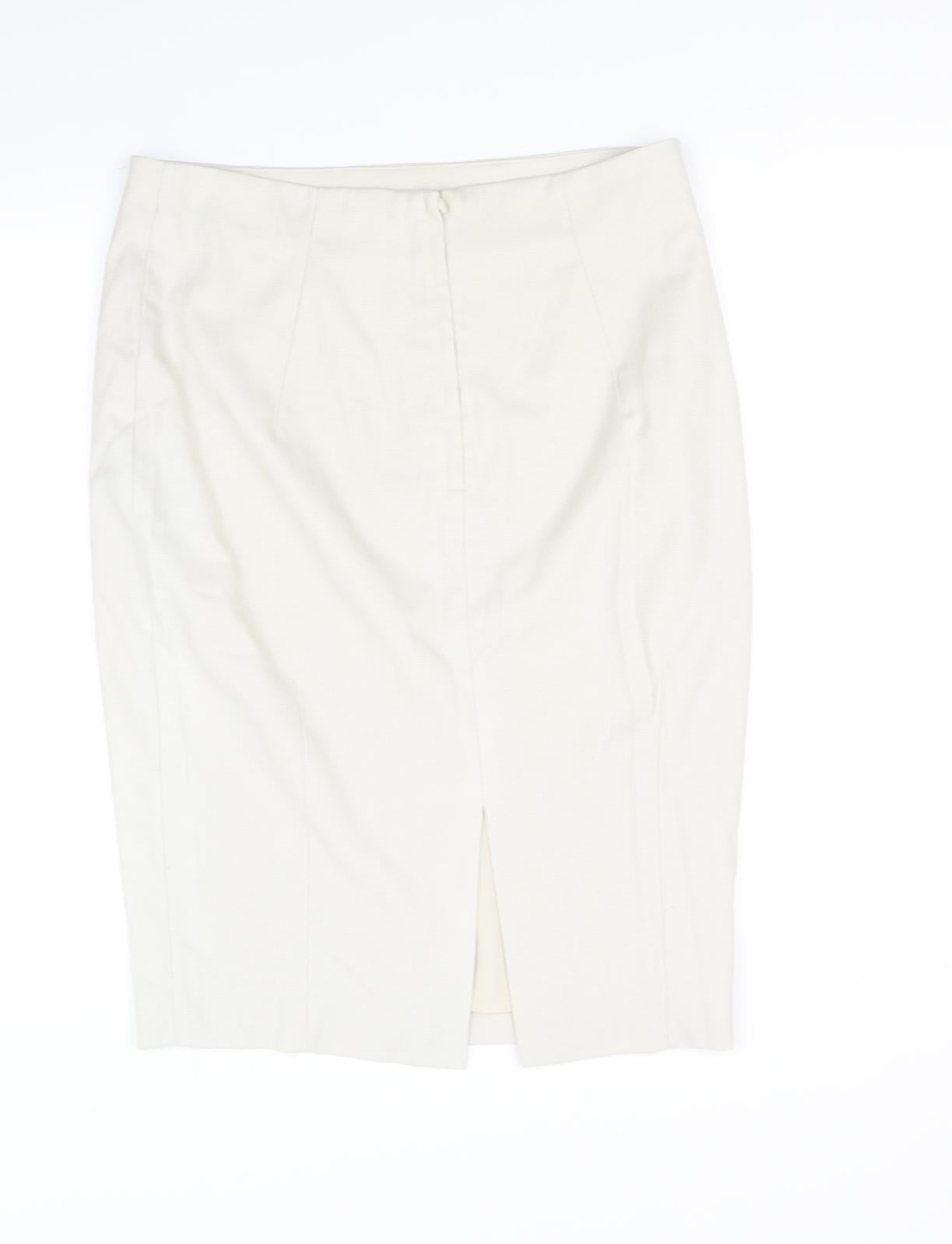 H&M Womens Beige   A-Line Skirt Size 18