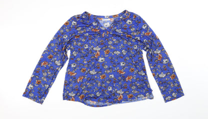 Womens UK Size XL Encuentro Blue Basic Blouse