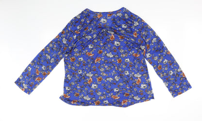 Womens UK Size XL Encuentro Blue Basic Blouse