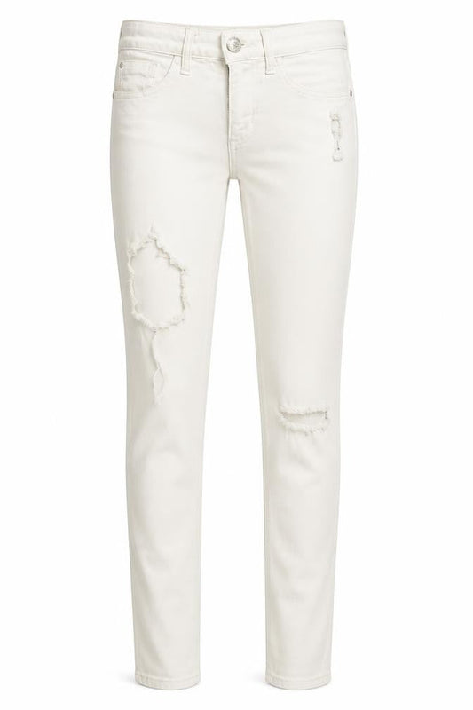 Womens UK Size 6 River Island Regular Fit Skinny White Jeans
