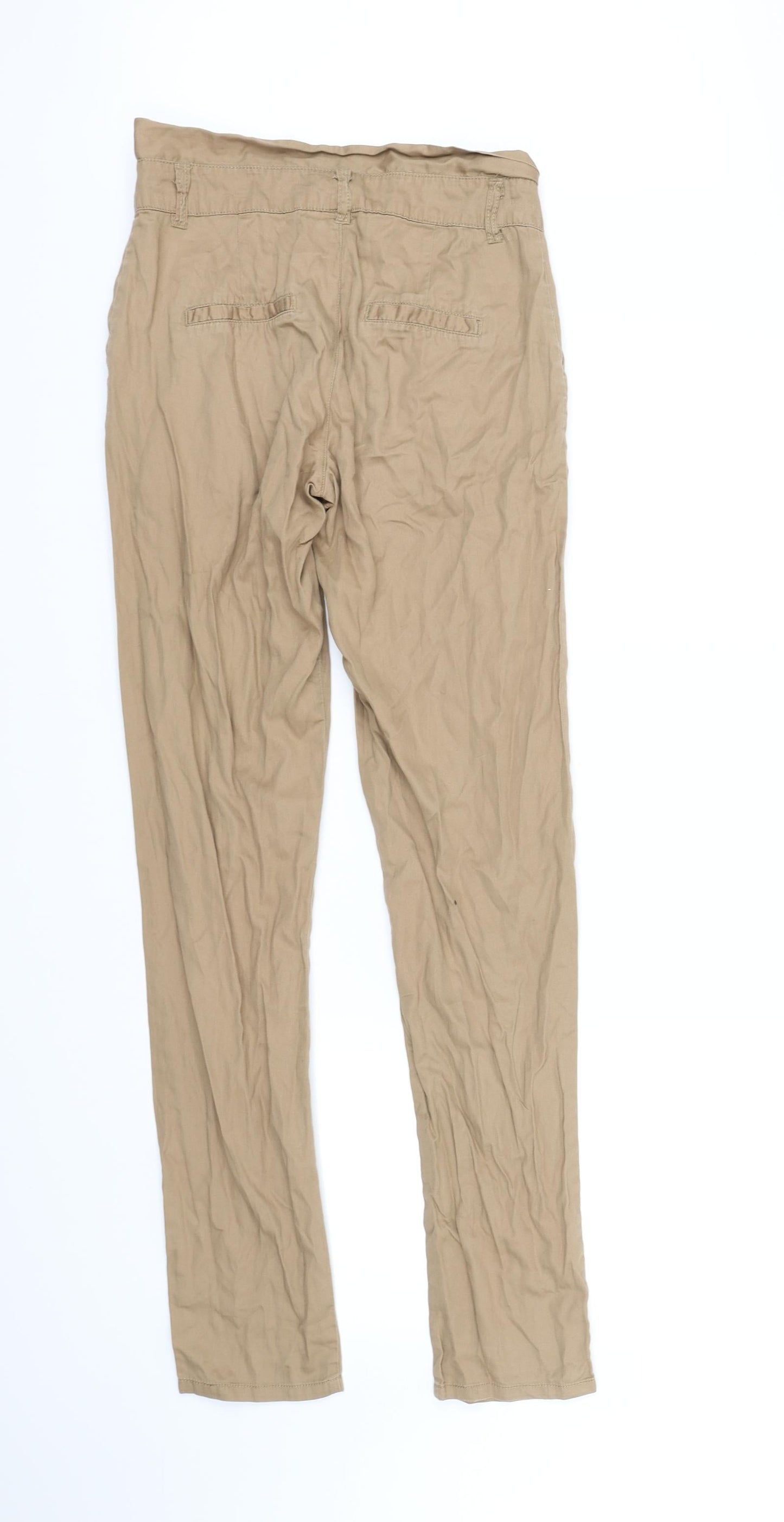 Womens UK Size XS villa Regular Fit  Beige Trousers