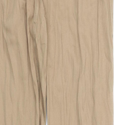 Womens UK Size XS villa Regular Fit  Beige Trousers