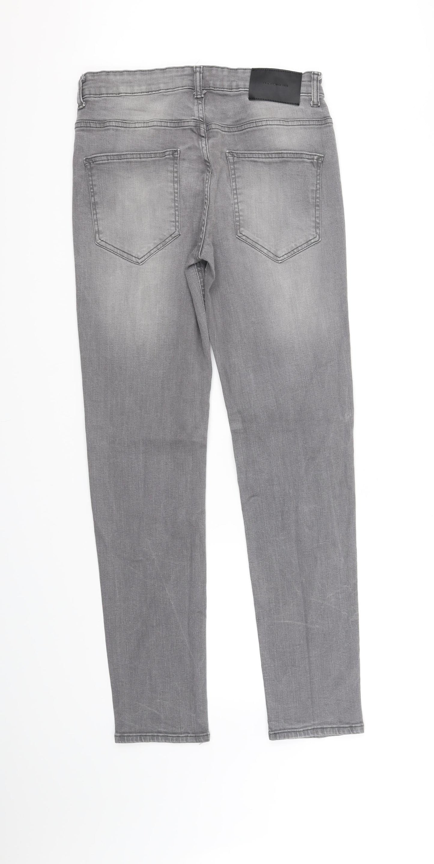 Womens UK Size M deniem & co Regular Fit Straight Grey Jeans