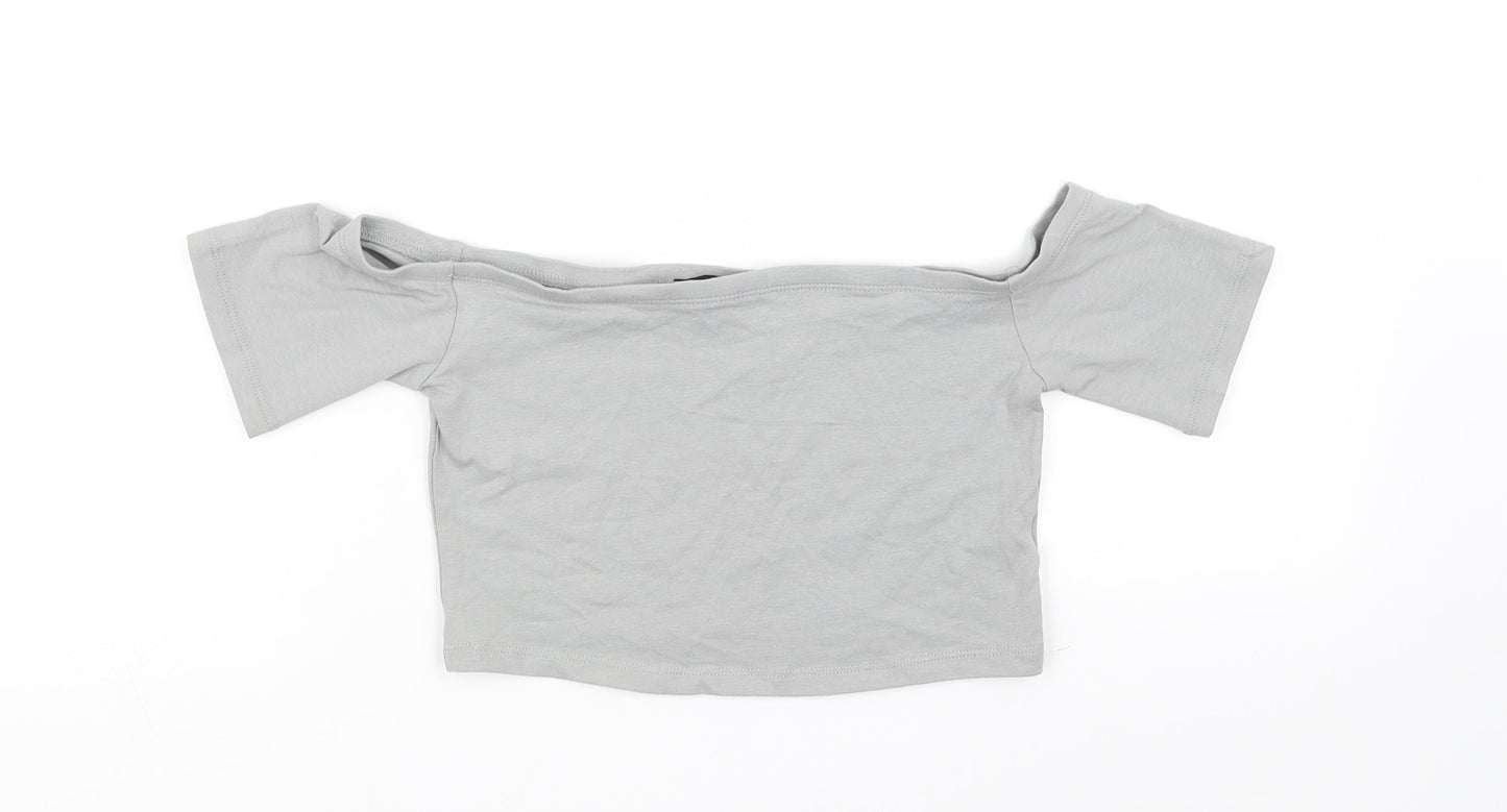 Womens UK Size 8 Select Grey Basic Blouse