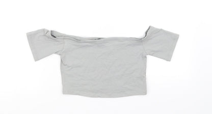Womens UK Size 8 Select Grey Basic Blouse