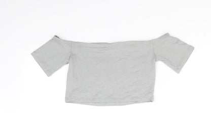 Womens UK Size 8 Select Grey Basic Blouse